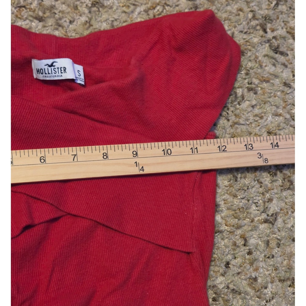 Hollister Ribbed Criss Cross Tank Top Women's‎ Size Small Red - Picture 6 of 8